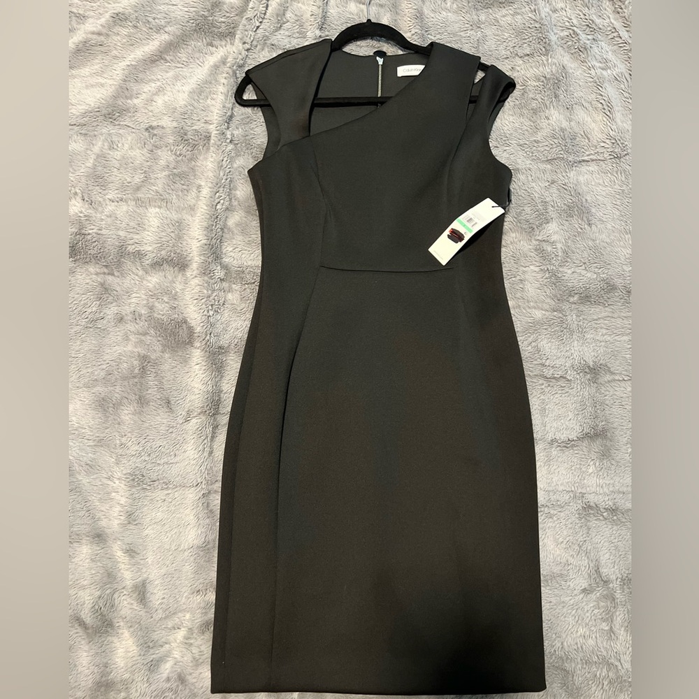 Calvin Klein Black Dress with Cutout on Shoulder